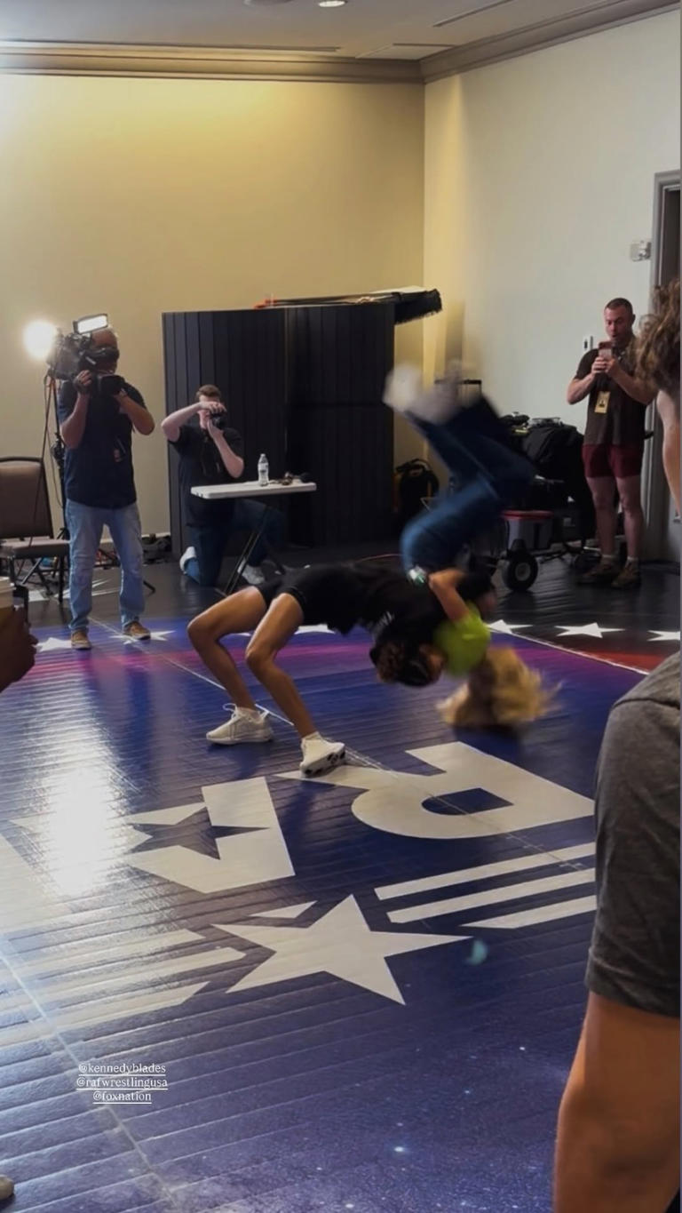 Reporter gets suplexed by pro wrestler in wild live TV moment: 'Like ...