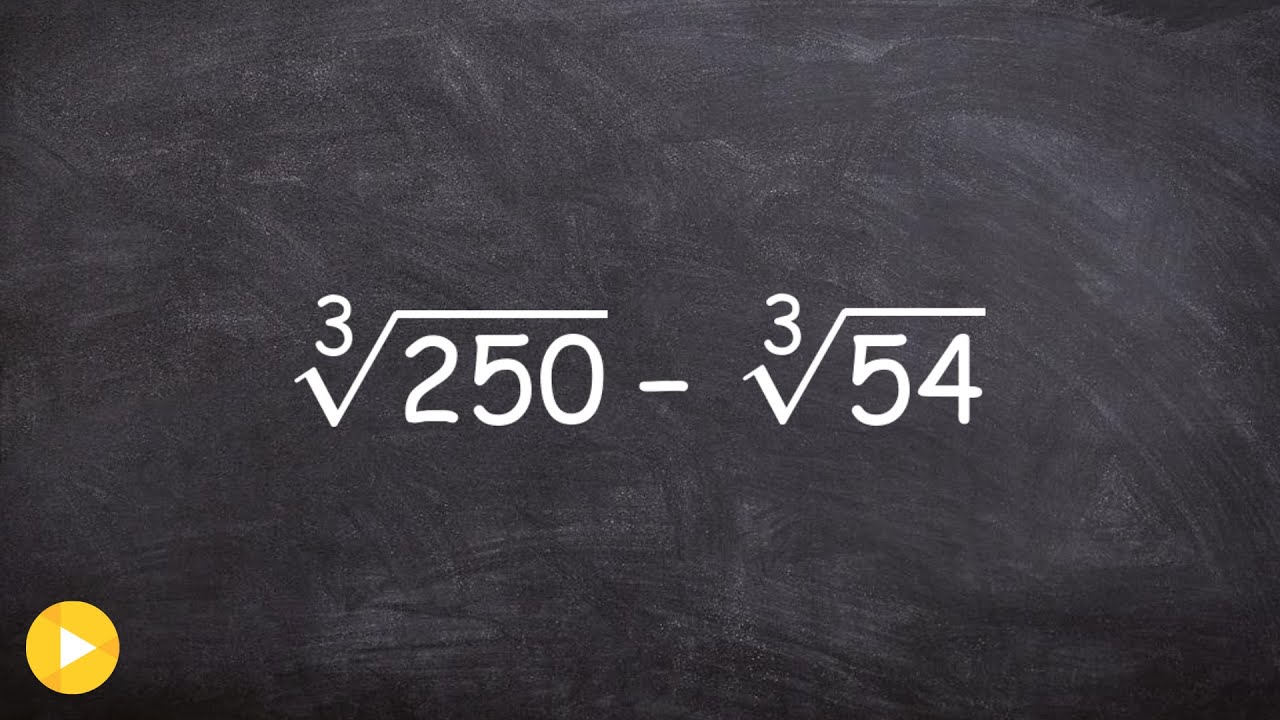 How to subtract the cube root of two numbers by simplifying first