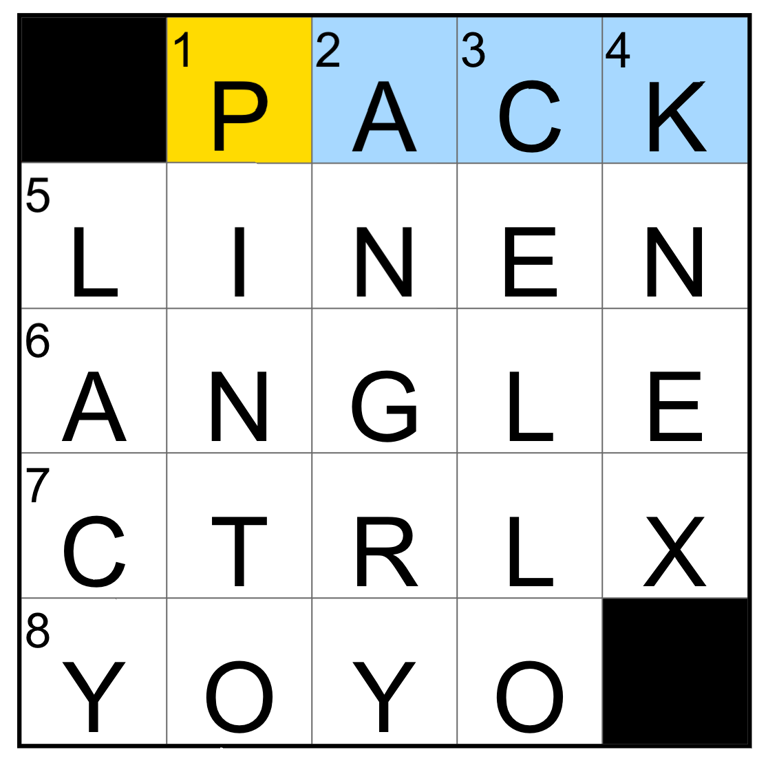 Today's NYT mini crossword answers for Sunday, March 29
