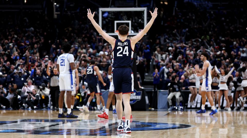 The men’s Final Four is set: UConn stuns Duke and Michigan rolls Tennessee to join Arizona and Illinois in Indy<br><br>