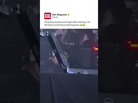 Ye hides after spotting fan’s camera 😭
