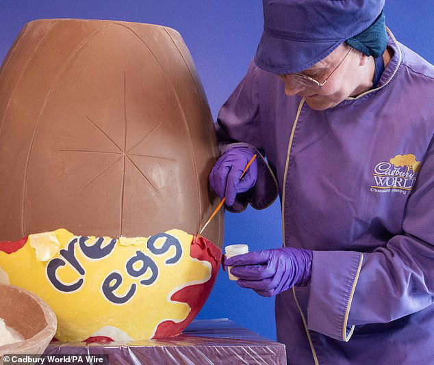 Not so mini! Cadbury unveils the world's largest Mini Egg weighing nine ...