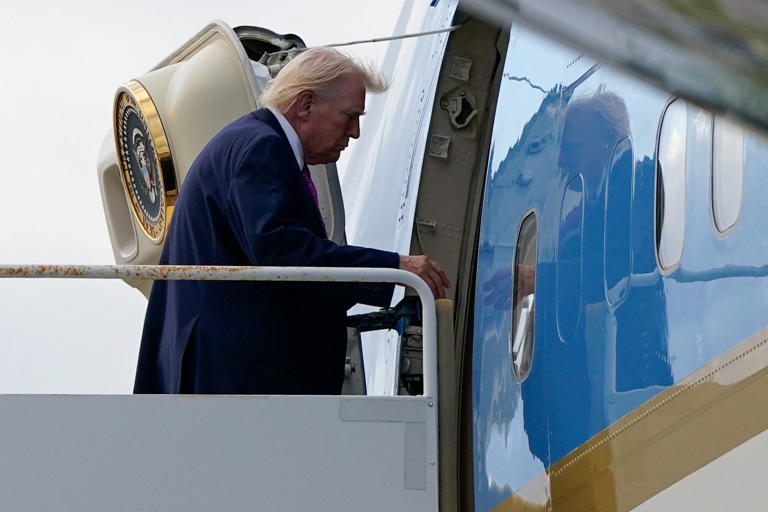 Security drama near Trump’s Air Force One throws airport into chaos