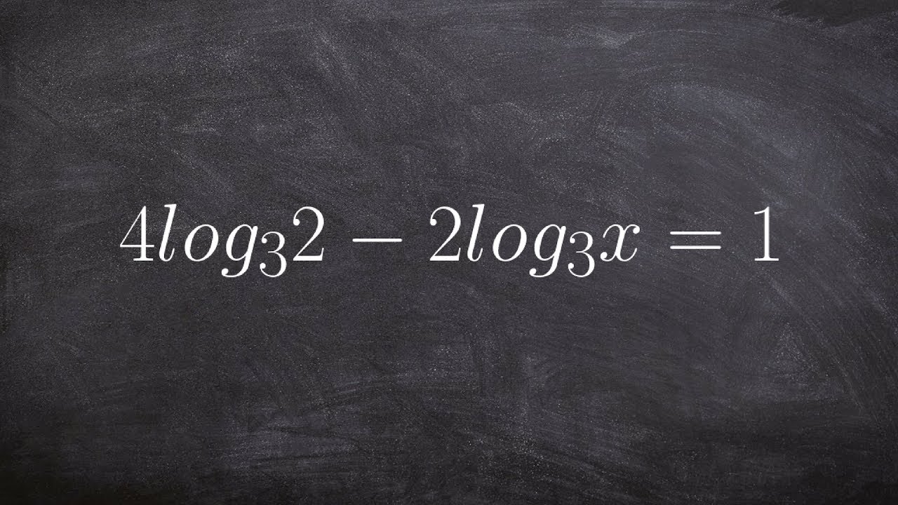Tutorial - how to solve a logarithmic equation with an extraneous ...