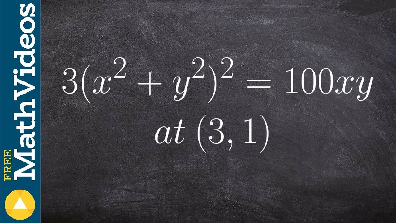 How to write the equation of the tangent line with implicit differentiation