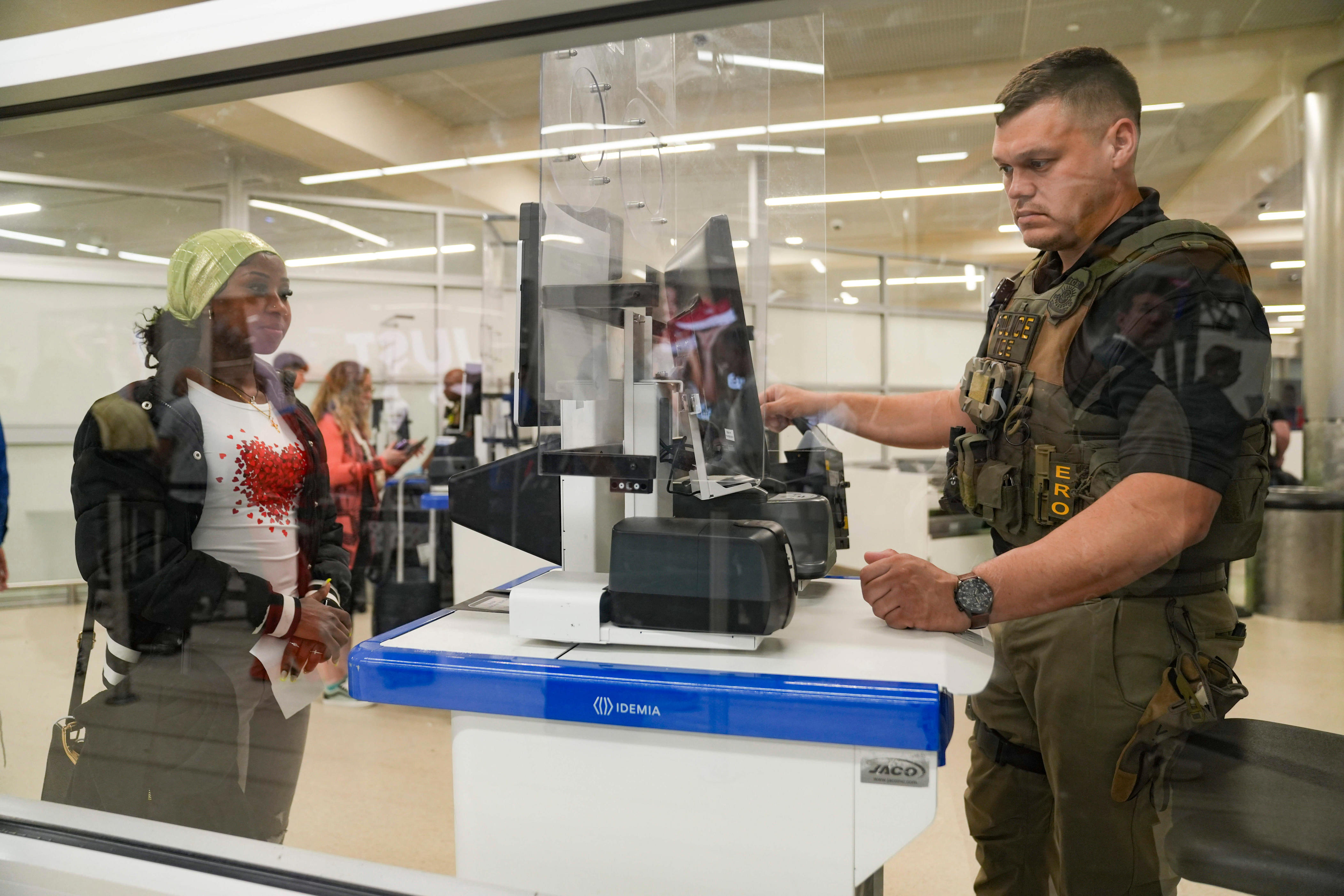 ICE agents appear at airports as TSA delays snarl check-in