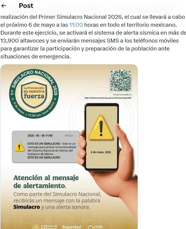 Foto | Simulacro Nacional 2026: cómo funcionará la alerta en celulares ...