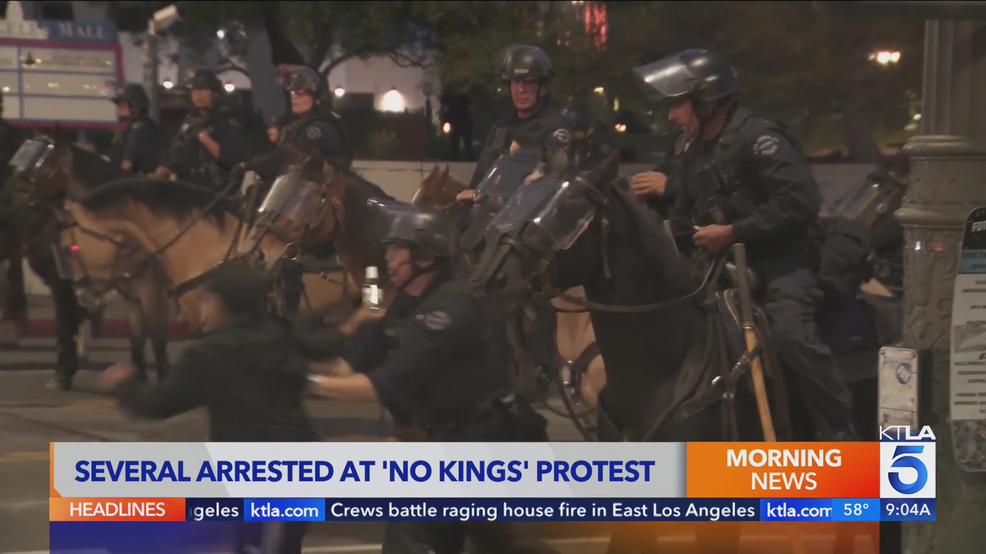 Several arrested at 'No Kings' protest