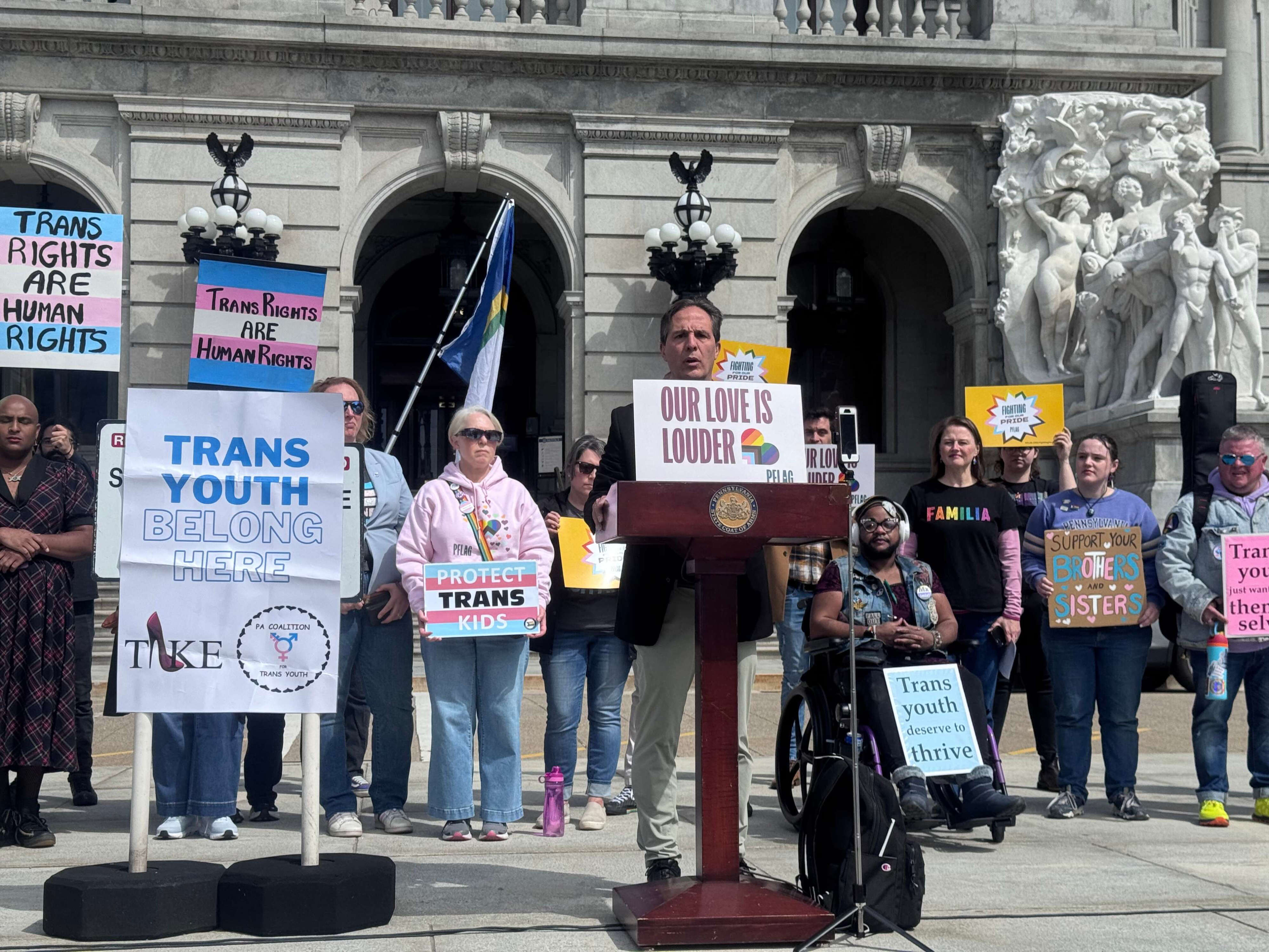 Trans youth rally at Pa. Capitol: 'The system will not save us'