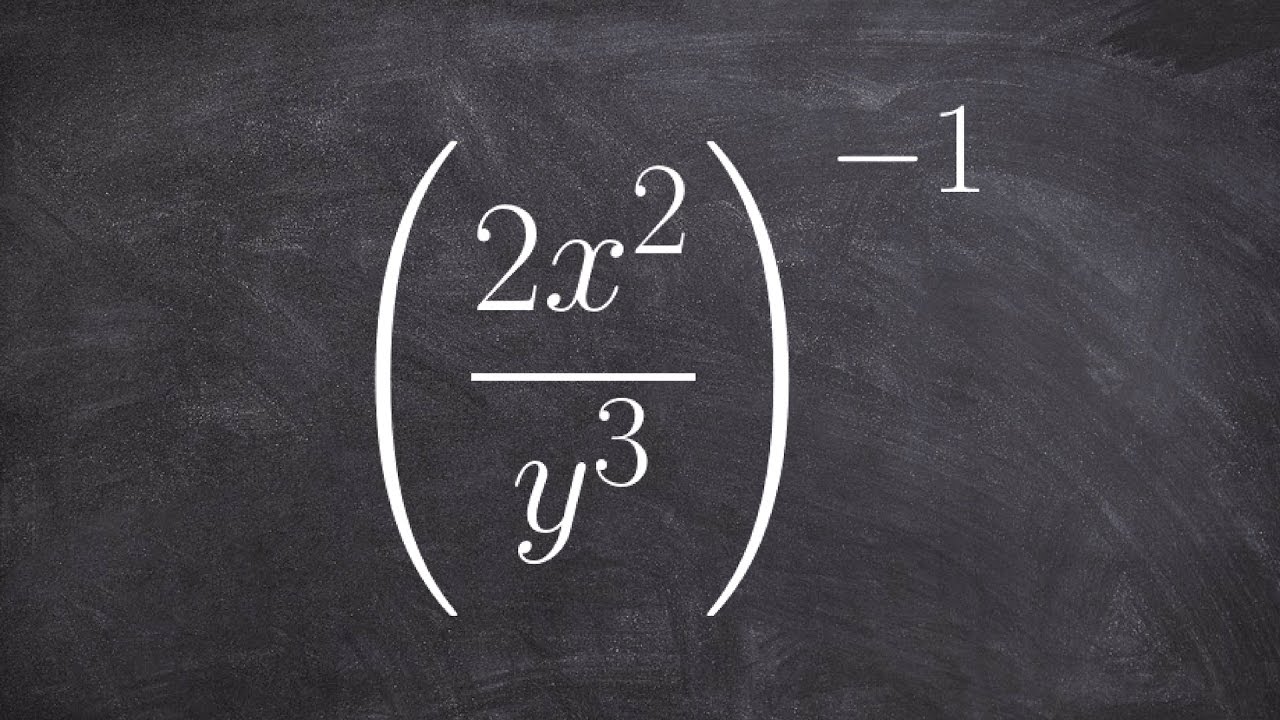 Applying the reciprocal rule with negative exponents to simplify an ...