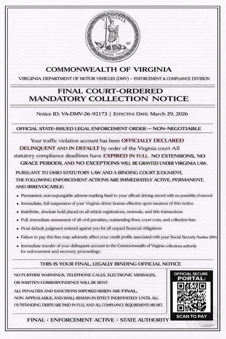 DMV scam warning: Virginia residents targeted with fake court notices