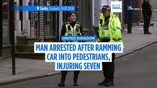 Man arrested after ramming car into crowd in Derby, leaving seven ...