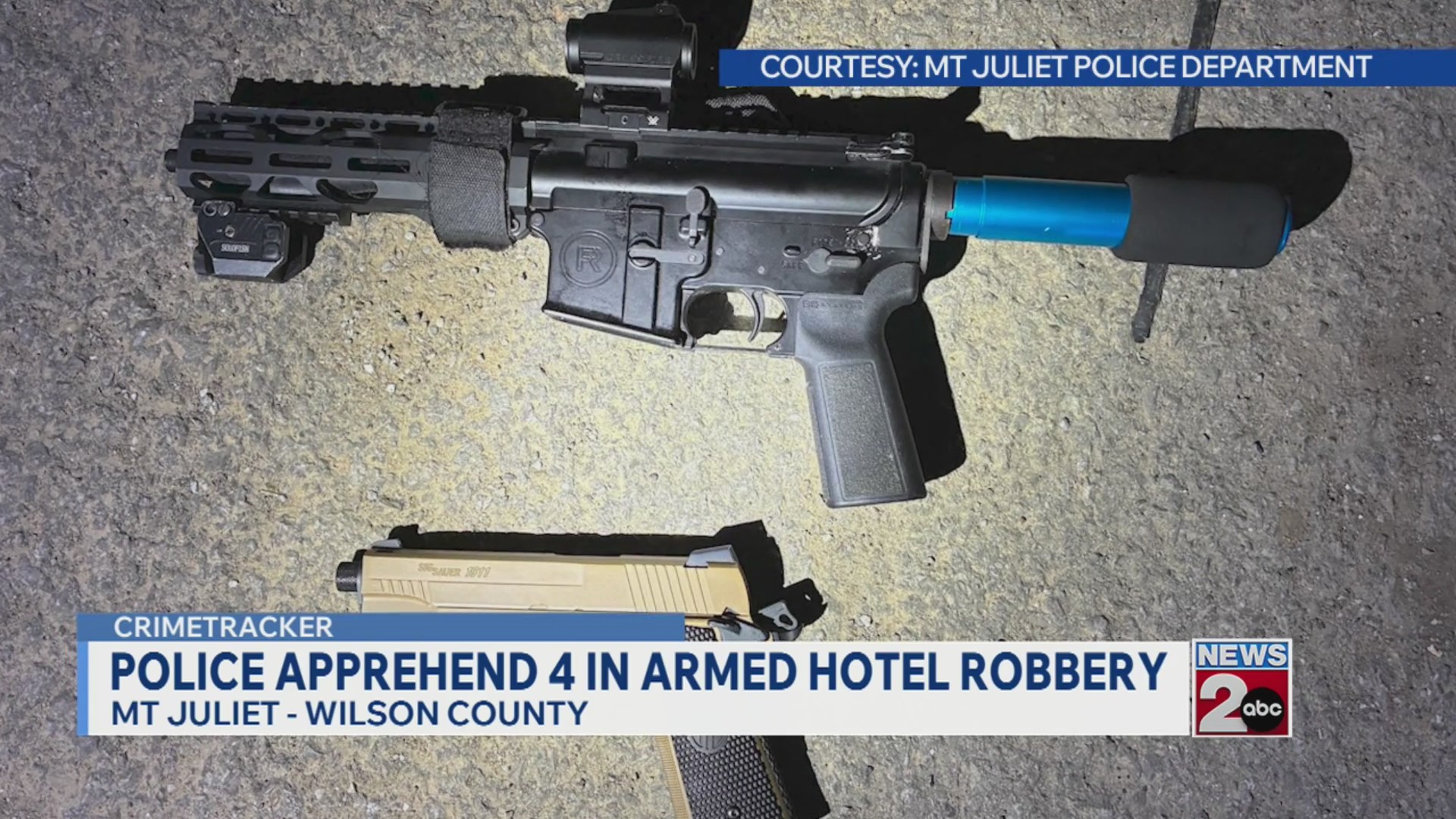 4 caught after armed robbery in Mt. Juliet leads to police chase