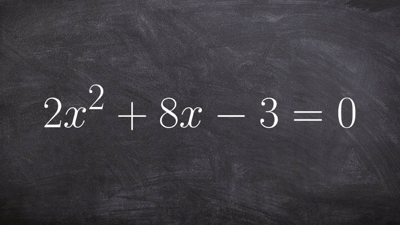 Completing the square to solve a quadratic function