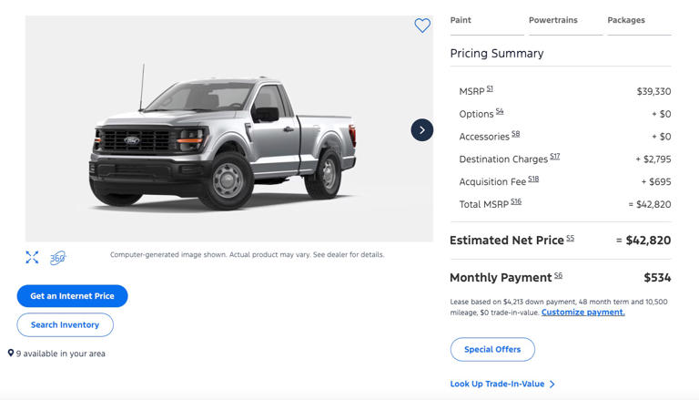 Ford and GM increase destination charges to $2,795 on full-size trucks