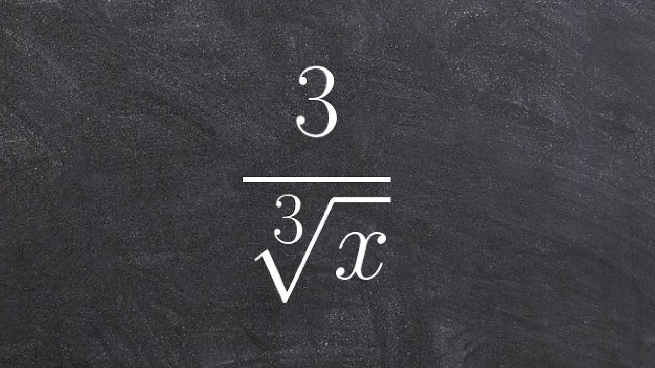 Rationalizing the denominator with a cube root