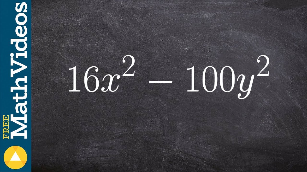 Factoring using difference of two squares, x^2 - 9, 16x^4 - 100y^2, 4 ...