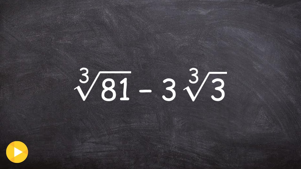Subtracting the cube root of two numbers and simplifying