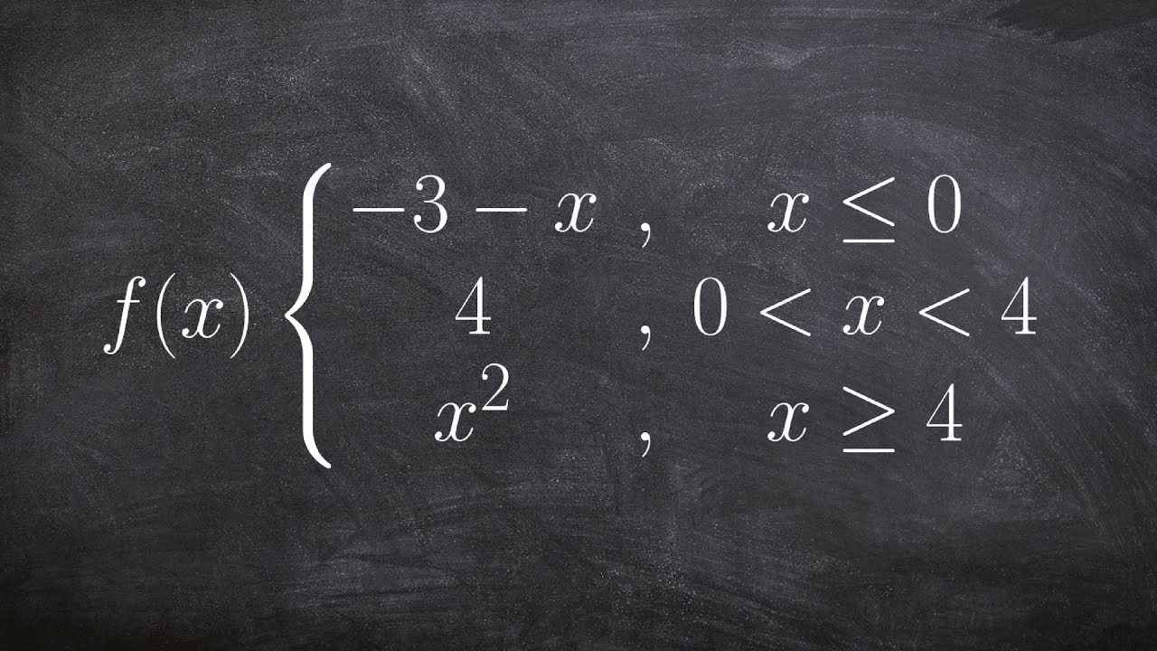 Graphing piecewise functions with three equations