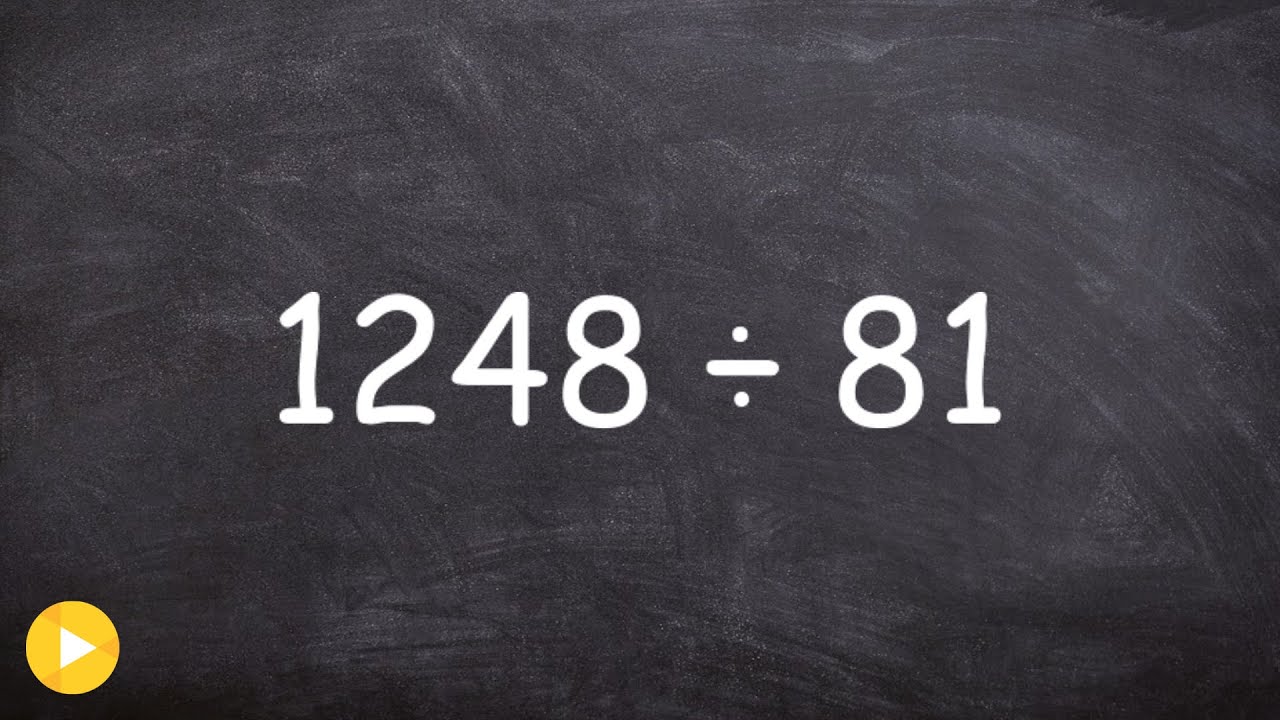Learn how to divide whole numbers by long division, 1248 / 81