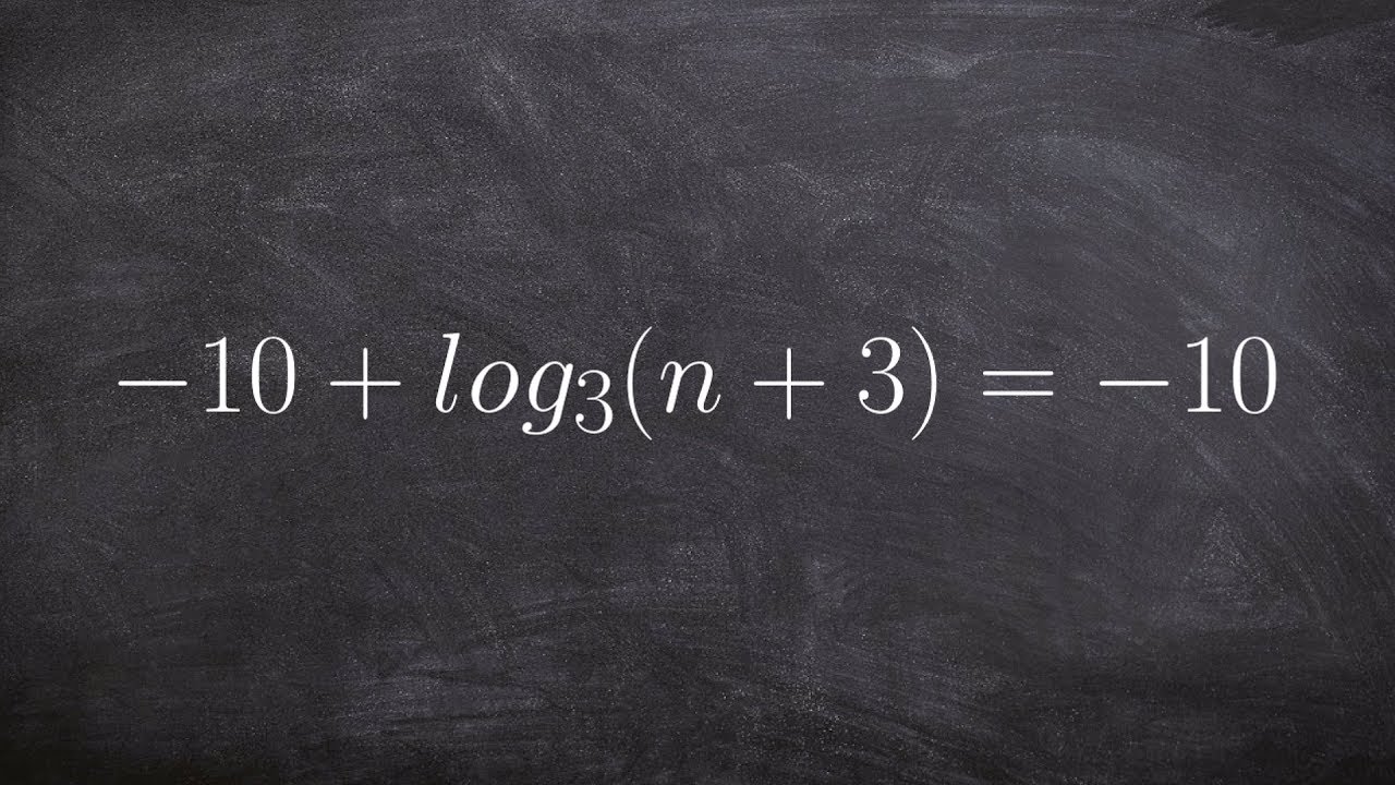 Learn how to solve a logarithmic equation by rewriting as an ...