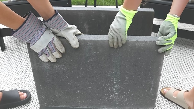 Turn inexpensive pavers into a stunning patio piece with one clever DIY
