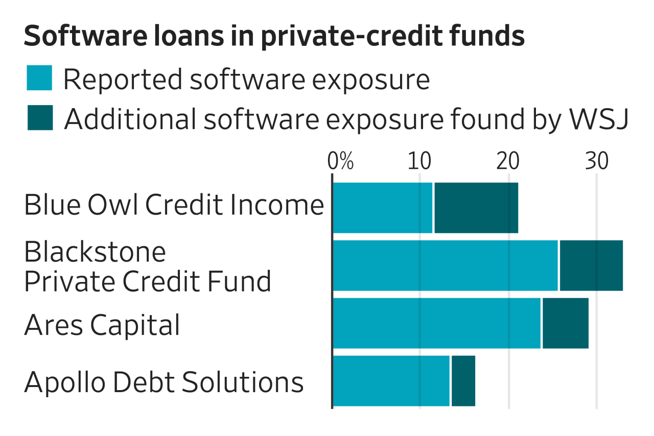 Private credit’s exposure to ailing software industry is bigger than ...