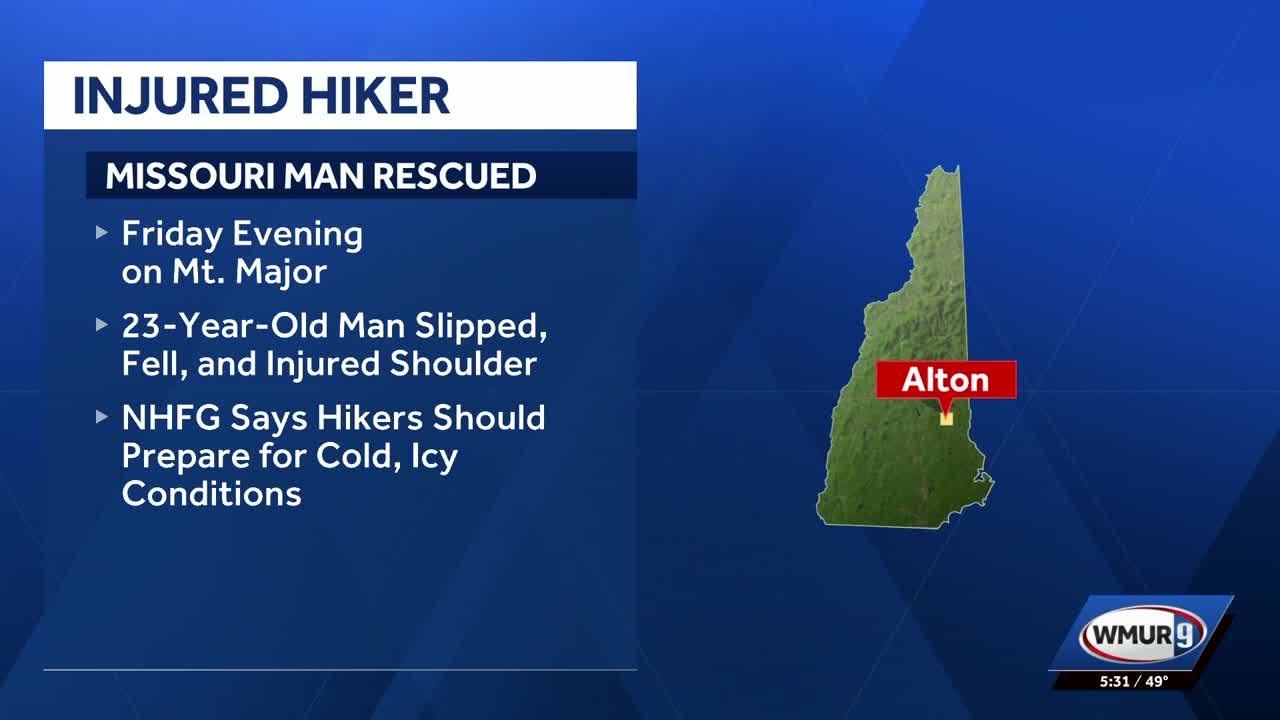 New Hampshire Fish and Game rescue injured hiker from Mt. Major