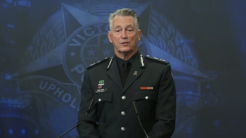 Victorian police press conference regarding Dezi Freeman