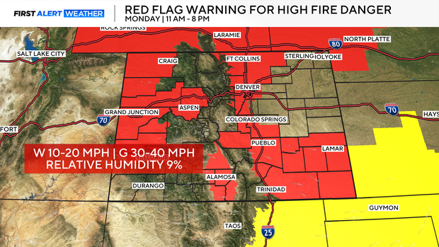 Near-record heat Monday will fuel high fire danger across Colorado