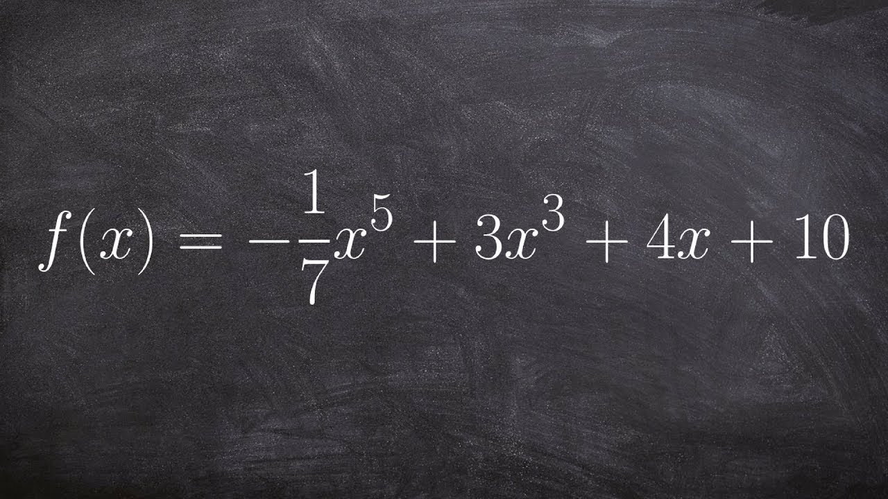 Finding the end behavior when given an equation