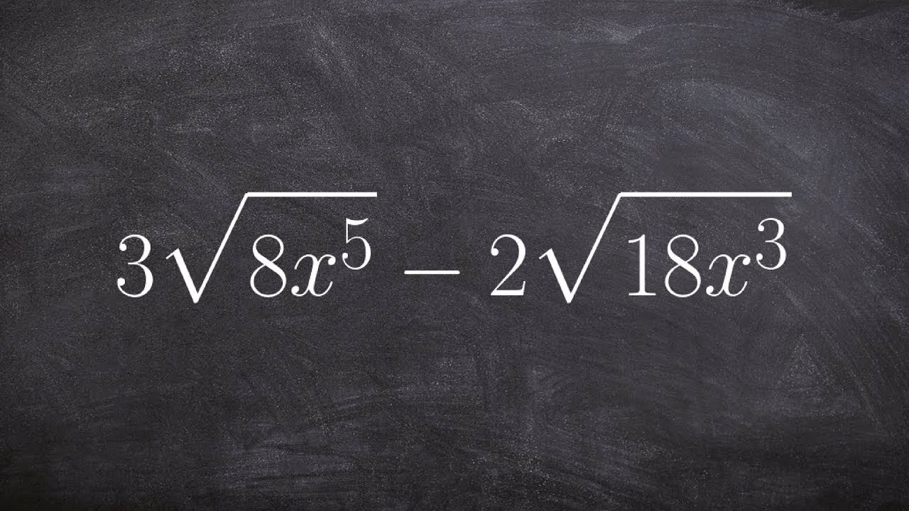 Subtracting two radical expressions when the coefficients are not the same