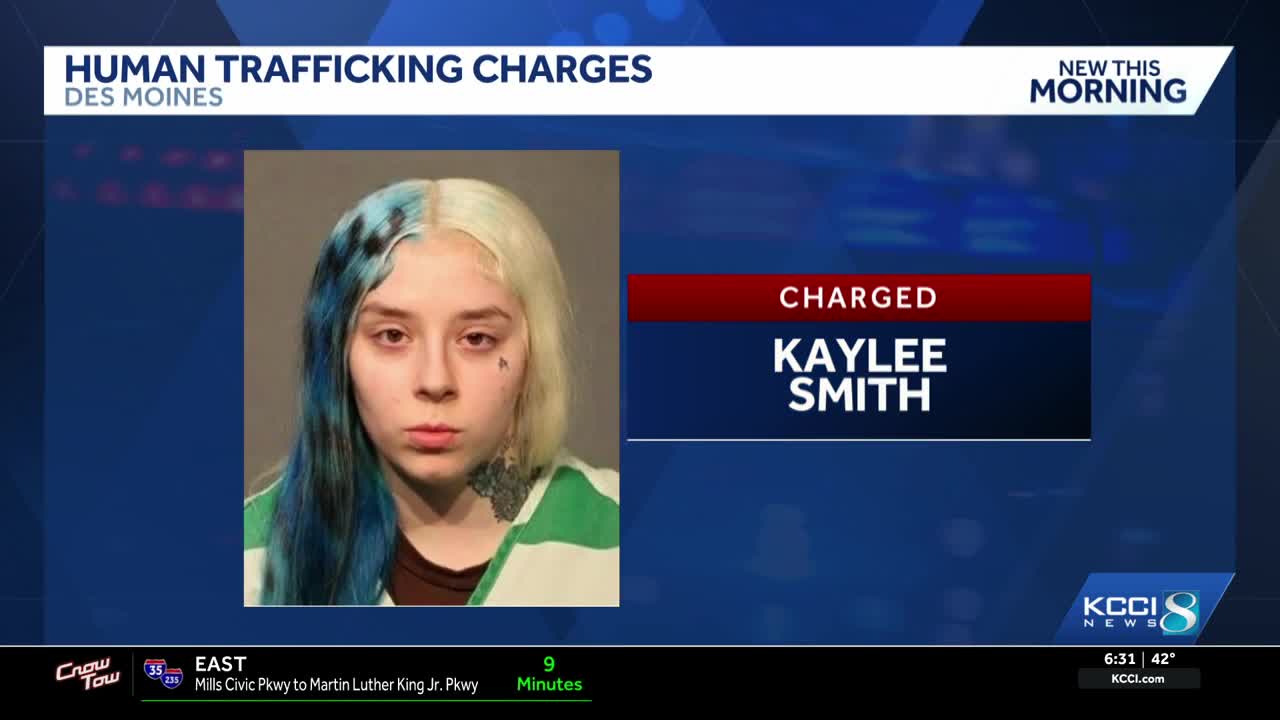 Des Moines woman charged in human trafficking case