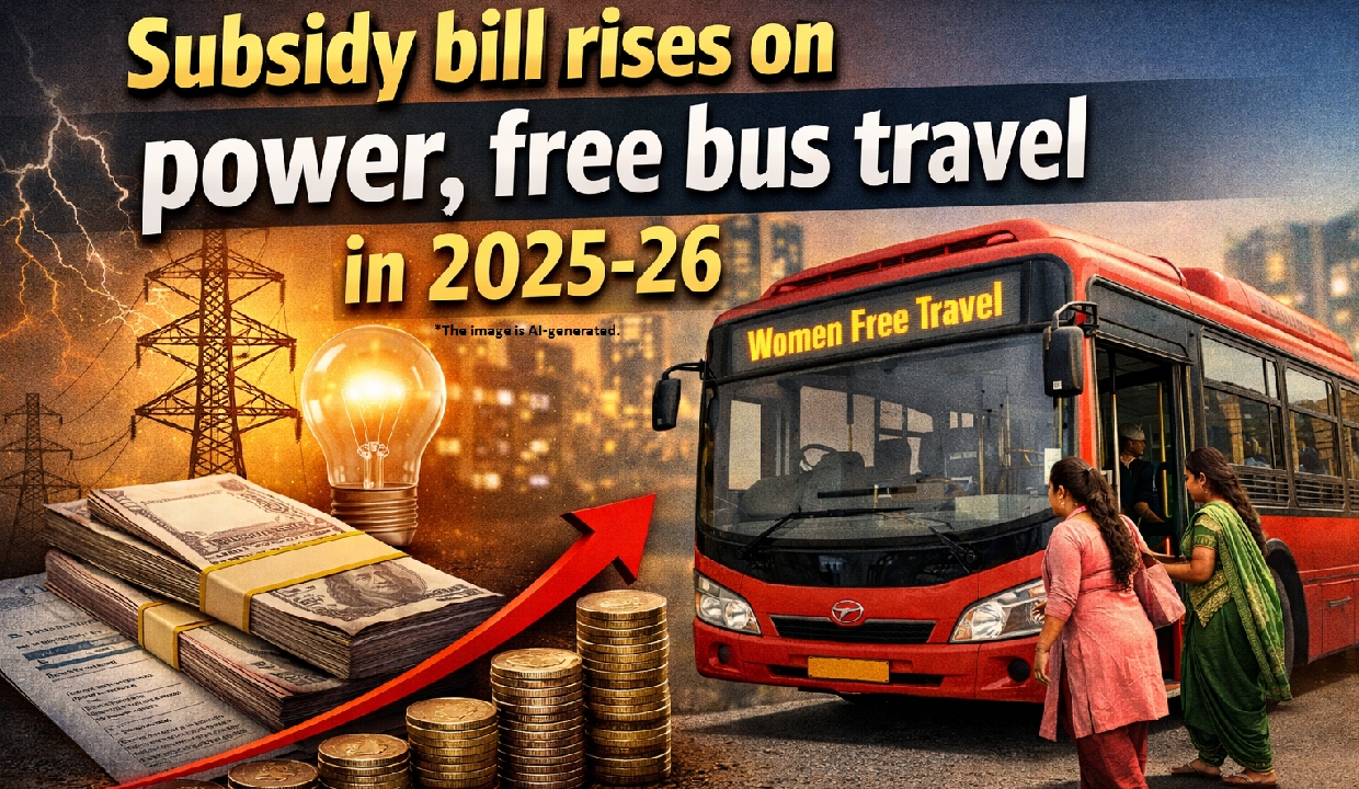 Subsidy bill rises on power, free bus travel in 2025-26