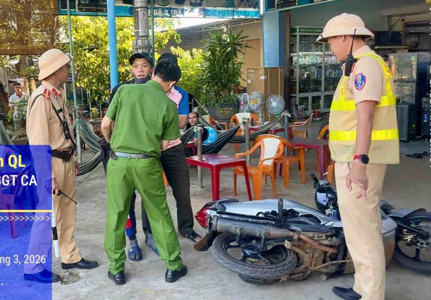 Cảnh sát giao thông mặc thường phục theo dõi đối tượng trộm cắp