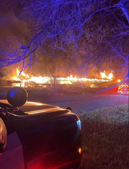 Mill goes up in flames