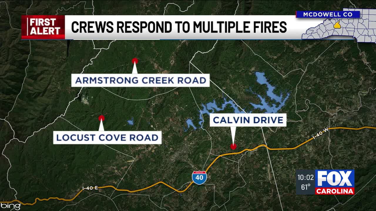 Part of NC highway closed as crews fight 175-acre wildfire, officials say