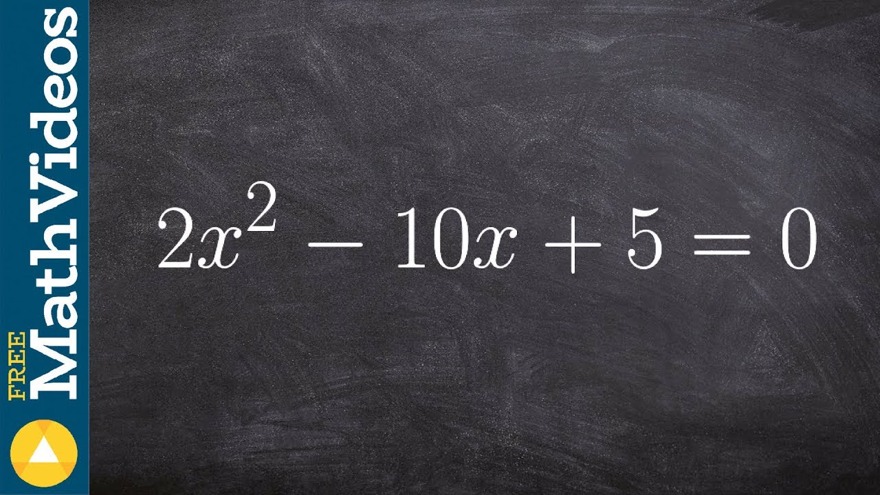 Finding the solutions by completing the square by factoring out a number