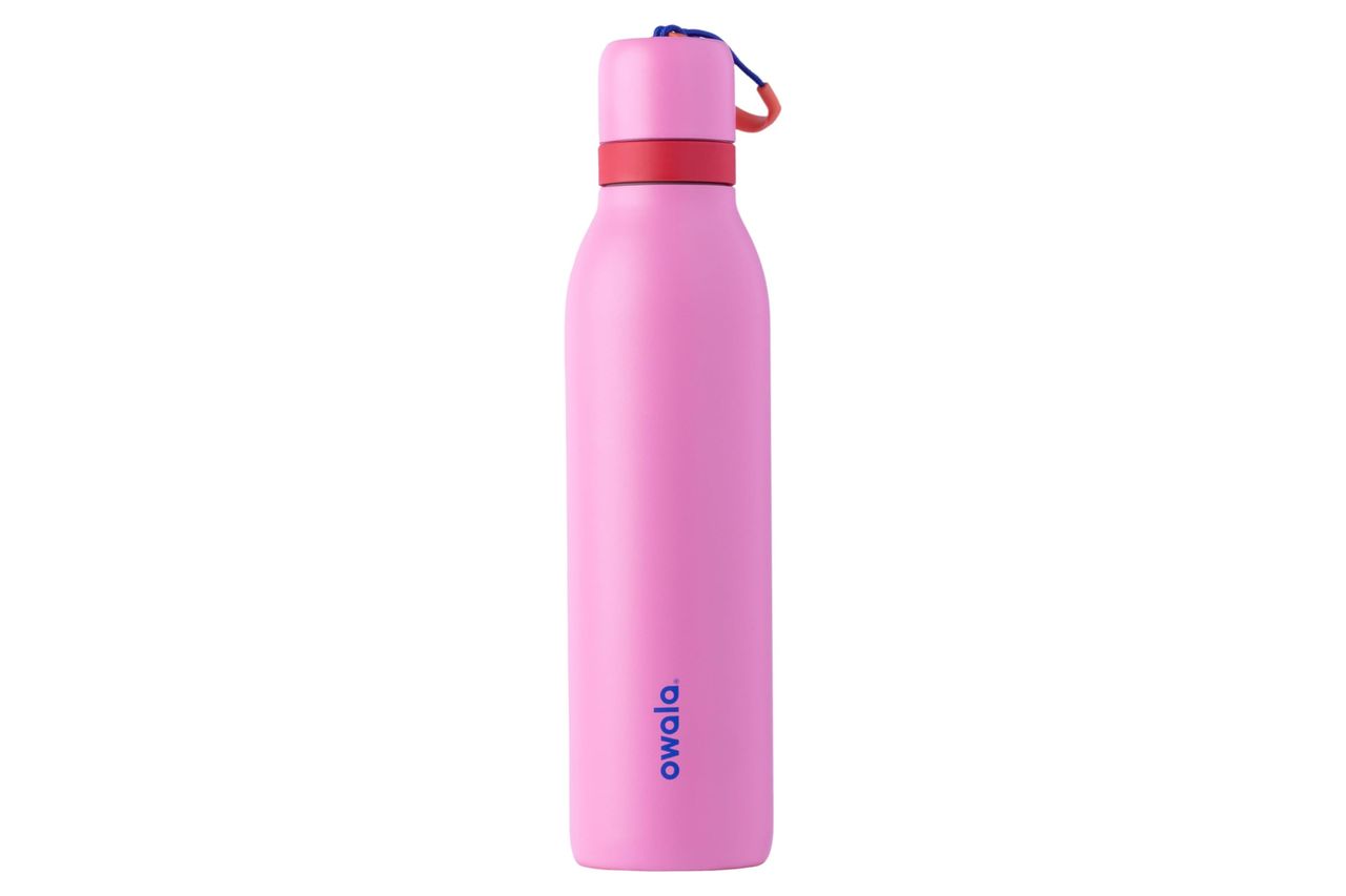Owala FreeSip Twist Insulated Stainless Steel Water Bottle with Straw for Sports and Travel, BPA-Free, 24-oz, Fruit Punch