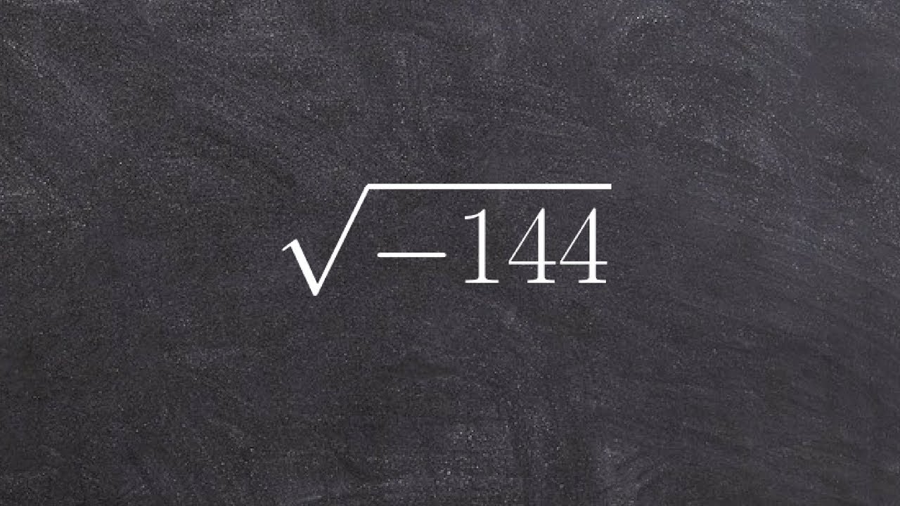 Algebra 2 - Math tutorial for simplifying a radical using the imaginary ...