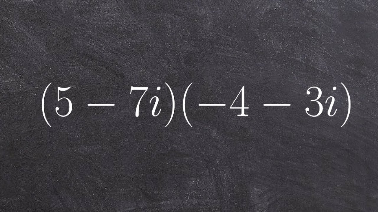 Tutorial - How do we multiply complex numbers ex 11, (5 - 7i)(-4 - 3i)