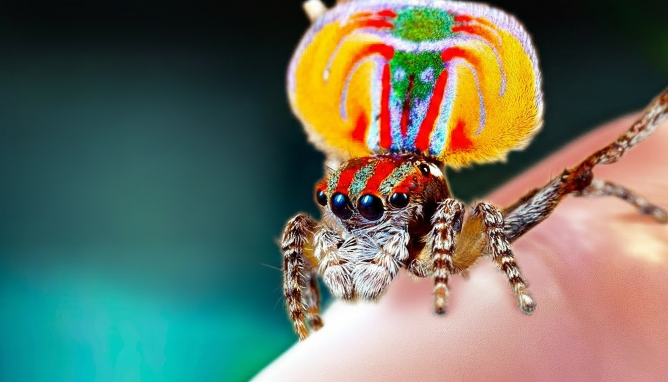 How a brightly colored spider changes human perception of danger
