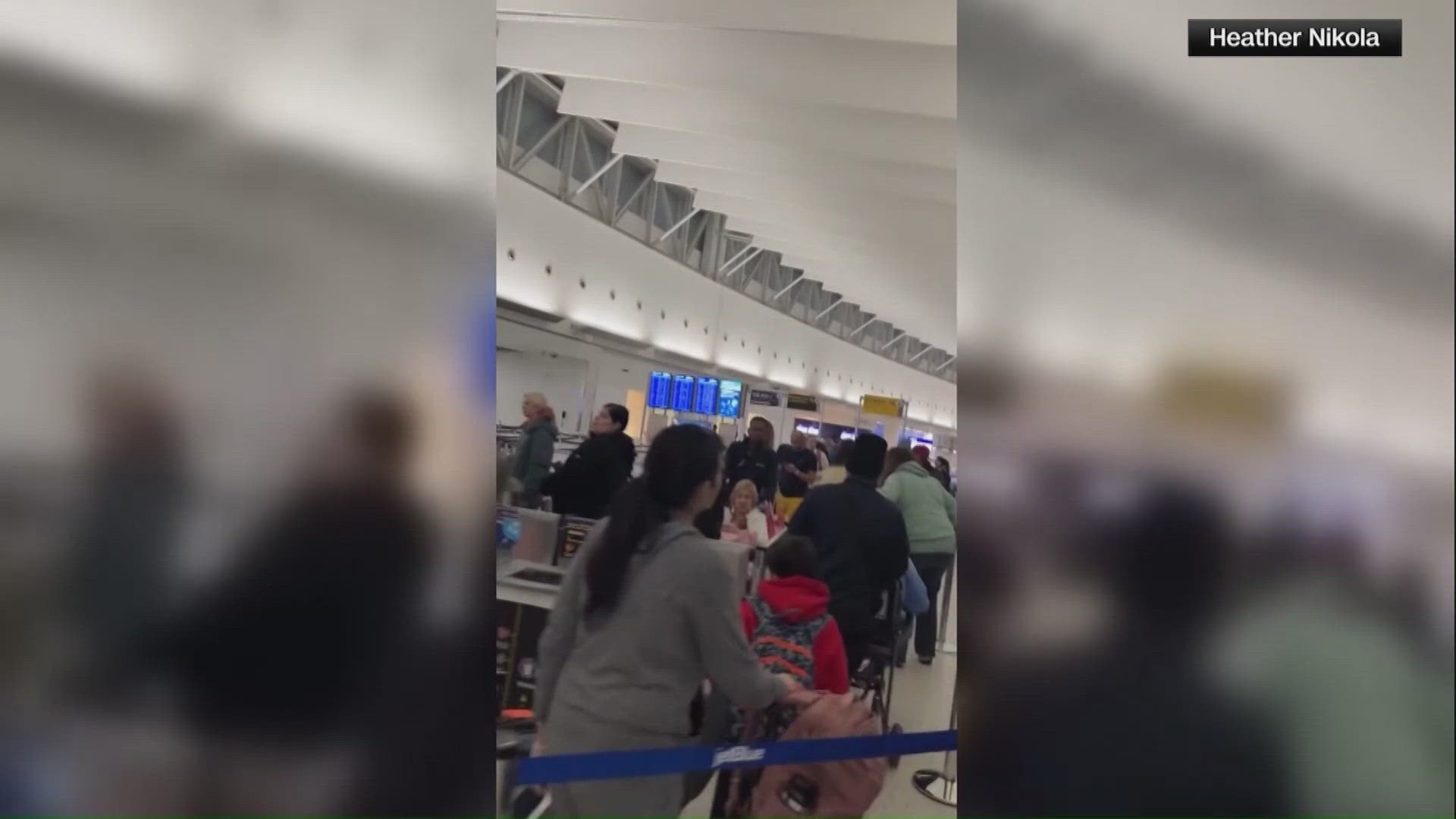 Long lines seen at JFK airport in New York over the weekend