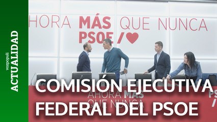 Sánchez preside la reunión de la Comisión Ejecutiva Federal del PSOE
