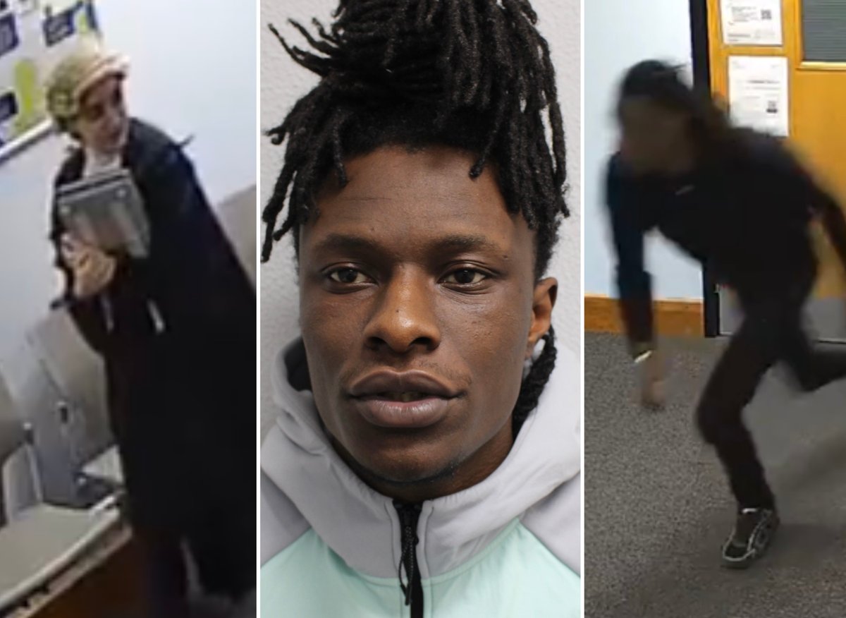 Moment suspected drug dealer flees court in south London