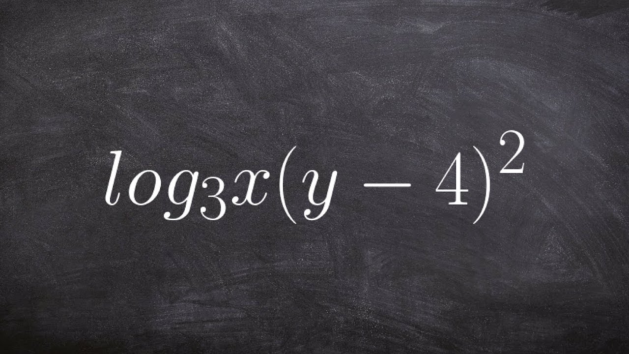 Rewriting a logarithmic expression using multiple terms