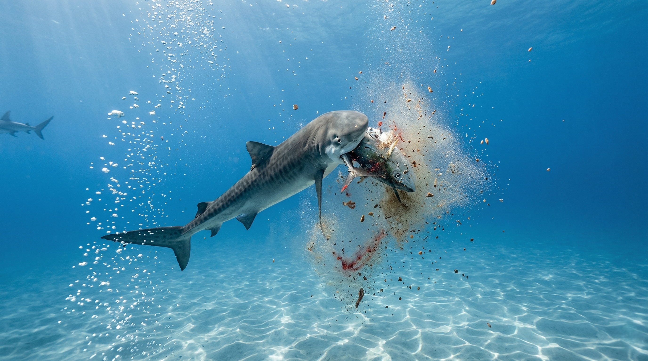 Watch what happens when a shark circles before striking with full power