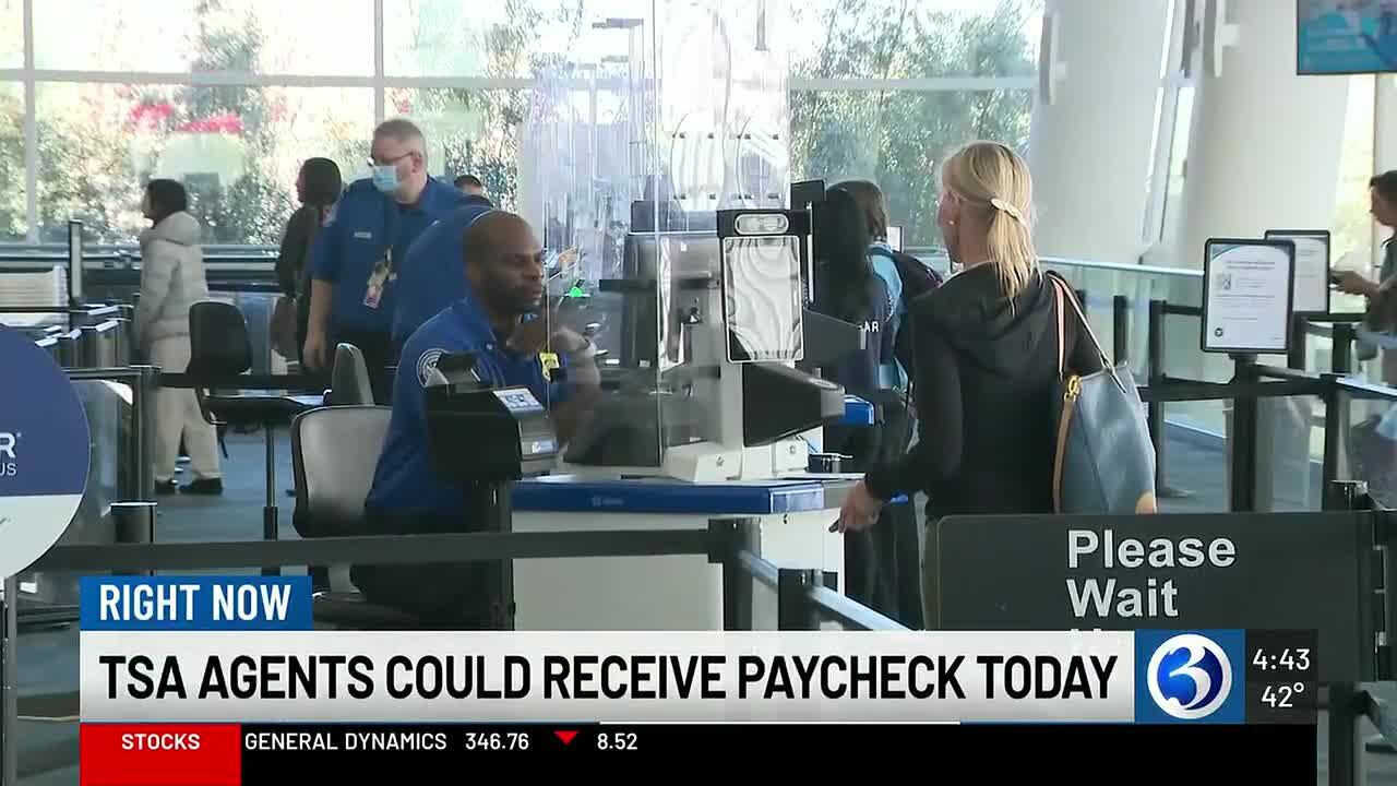TSA agents to receive paychecks as partial government shutdown continues
