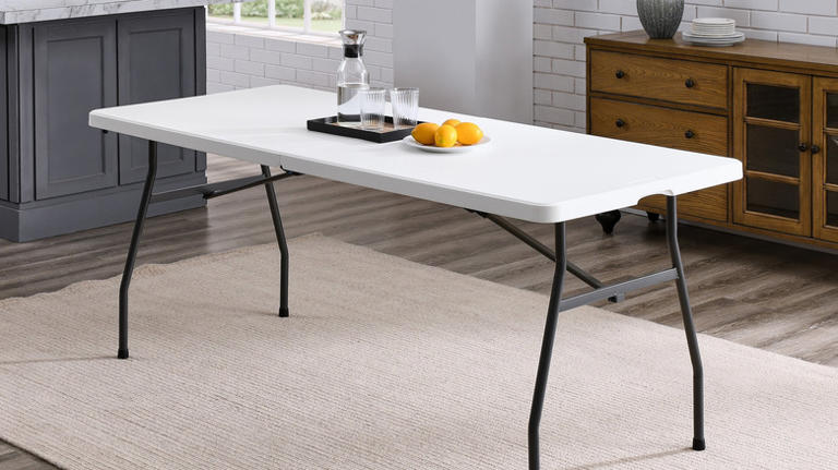 Upgrade a basic folding table into a stunning hosting centerpiece using ...