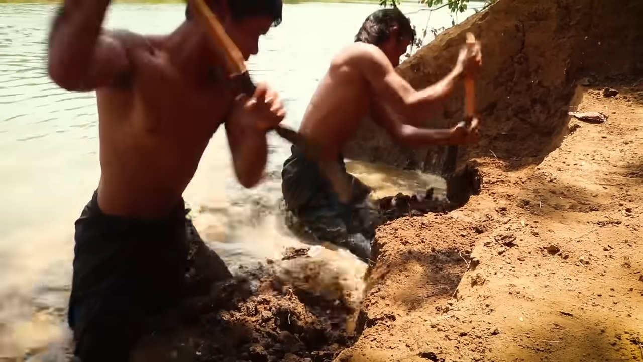 Digging a resort house by hand sounded possible, until the waterfall ...